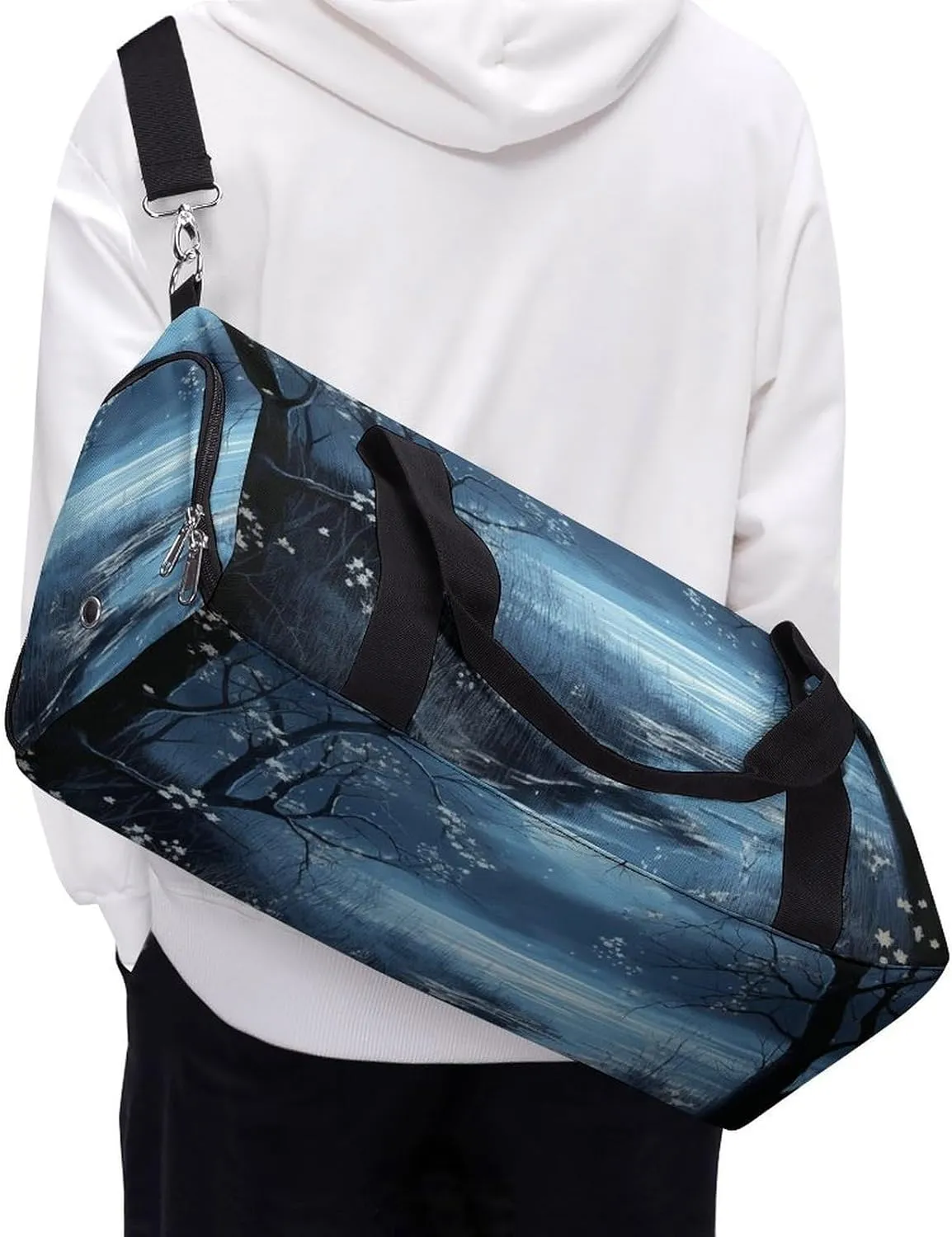 Gym Bag Dreamy Romantic Style Duffel Bag for Men Women Overnight Bag with Shoe Compartment Workout Bags
