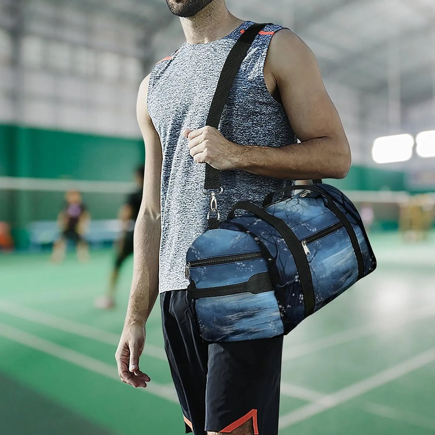 Gym Bag Dreamy Romantic Style Duffel Bag for Men Women Overnight Bag with Shoe Compartment Workout Bags