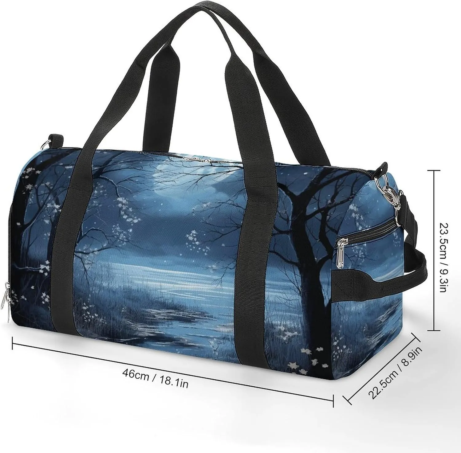 Gym Bag Dreamy Romantic Style Duffel Bag for Men Women Overnight Bag with Shoe Compartment Workout Bags