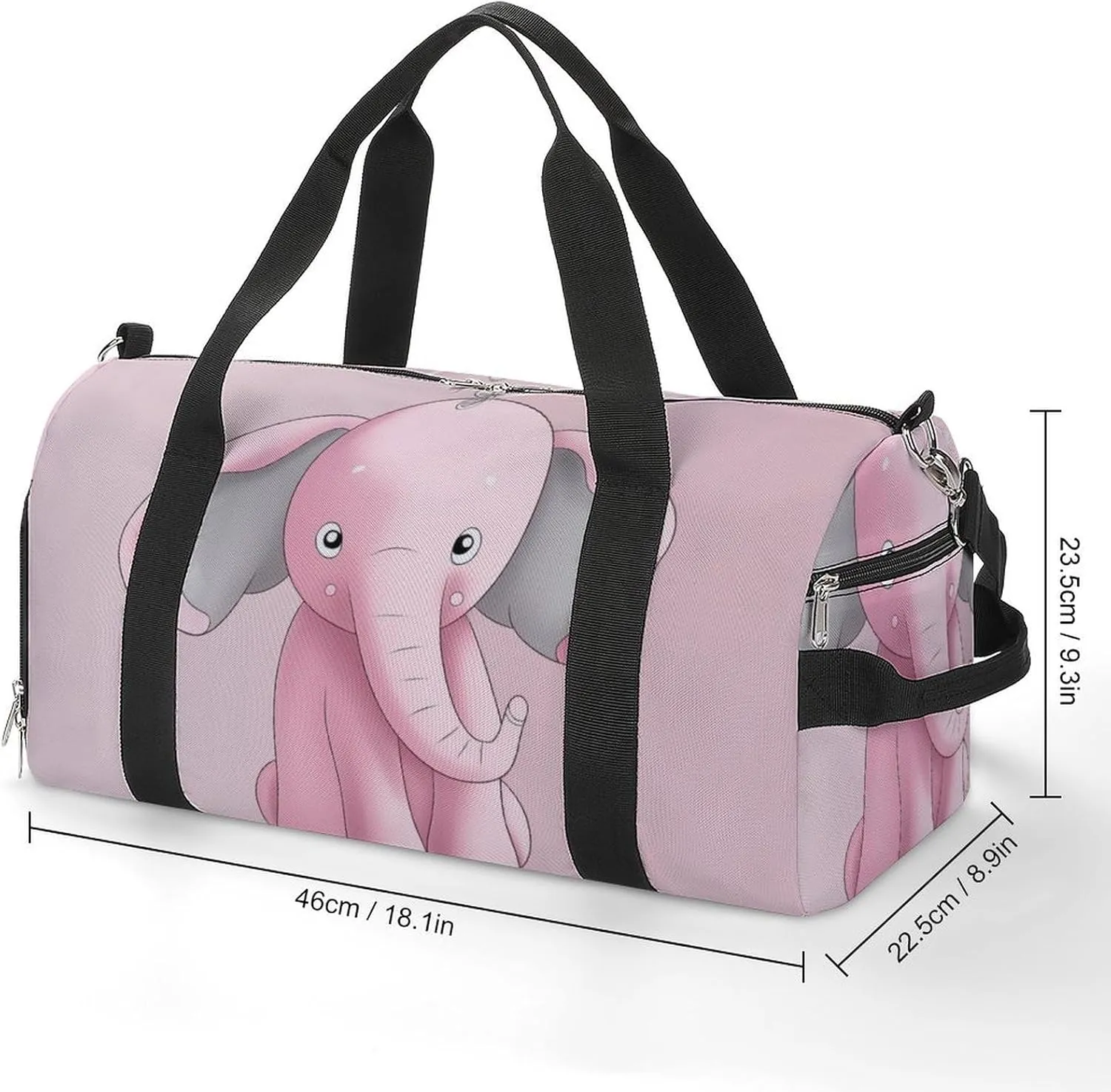 Gym Bag Elephant Duffel Bag for Men Women Overnight Bag with Shoe Compartment Workout Bags