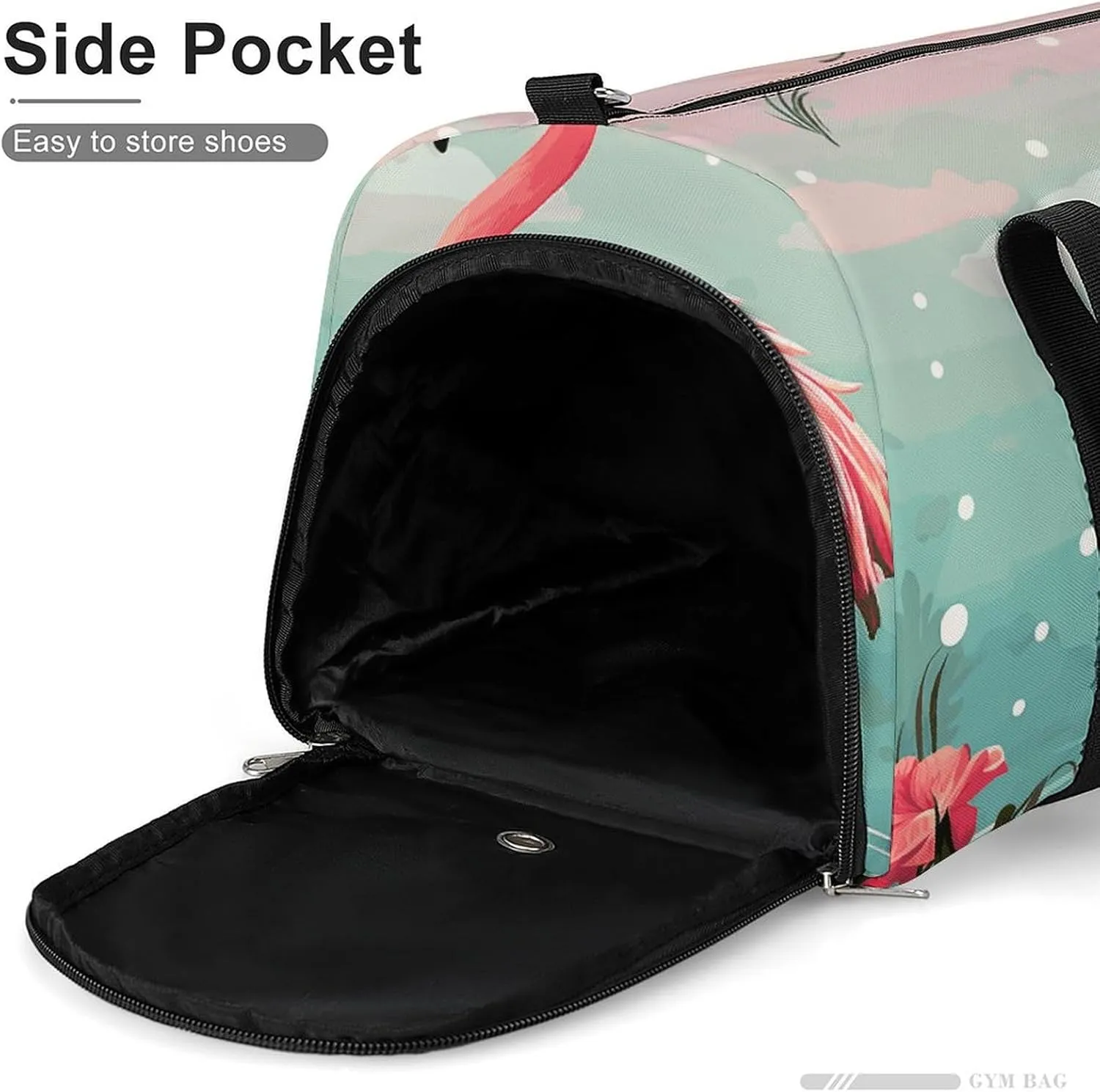 Gym Bag Flamingos Duffel Bag for Men Women Overnight Bag with Shoe Compartment Workout Bags