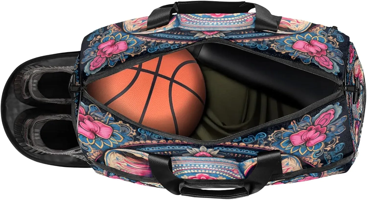 Gym Bag for Women Men Animal Cool Elephant Travel Duffle Bag with Shoe Compartment Waterproof Sports Tote Bags Large Overnight Weekender Bags for Travel Swimming Gym Yoga Dance