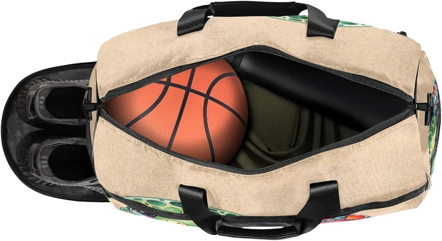 Gym Bag for Women Men Cute Turtle Beach Summer Travel Duffle Bag with Shoe Compartment Waterproof Sports Tote Bags Large Overnight Weekender Bags for Travel Swimming Gym Yoga Dance