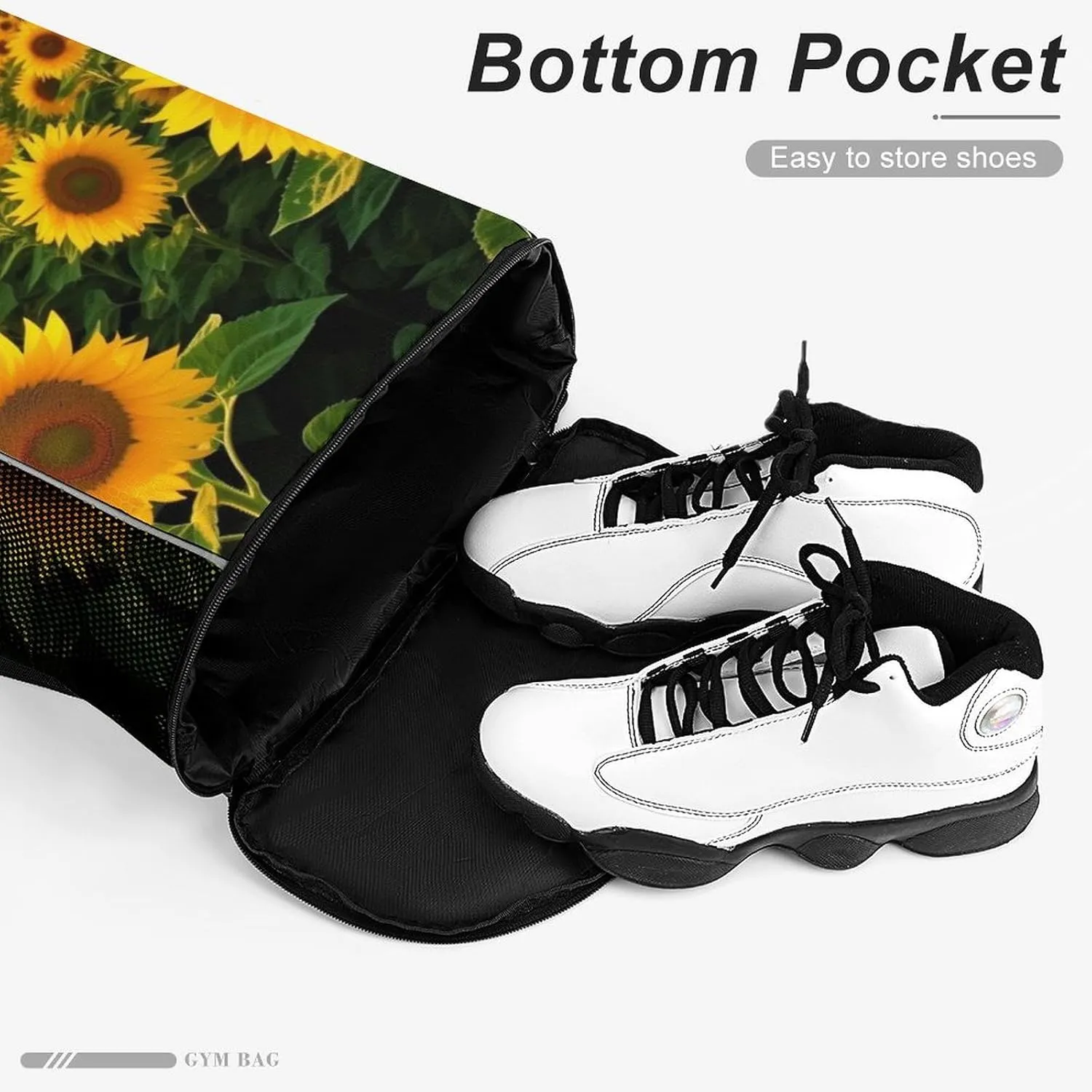 Gym Bag for Women Men Sunflowers SeaTravel Duffel Bag Large Capacity Sports Drawstring Backpack