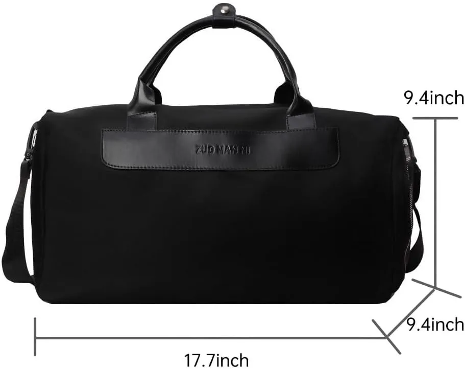 Gym Bag for Women with Shoe Compartment, Weekender Bag Travel Bag for Women, Dry-Wet Separation, Multifunctional Large Capacity and Premium Fabric (White)