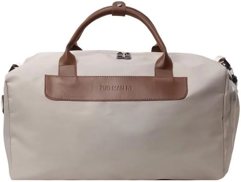 Gym Bag for Women with Shoe Compartment, Weekender Bag Travel Bag for Women, Dry-Wet Separation, Multifunctional Large Capacity and Premium Fabric (White)