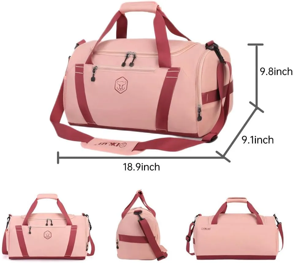 Gym Bag for Women with Shoe Compartment, Weekender Bag Travel Bag for Women, Dry-Wet Separation, Multifunctional Large Capacity and Premium Oxford Fabric (Blue)