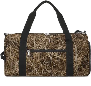 Gym Bag Hay Texture Photo Duffel Bag for Men Women Overnight Bag with Shoe Compartment Workout Bags