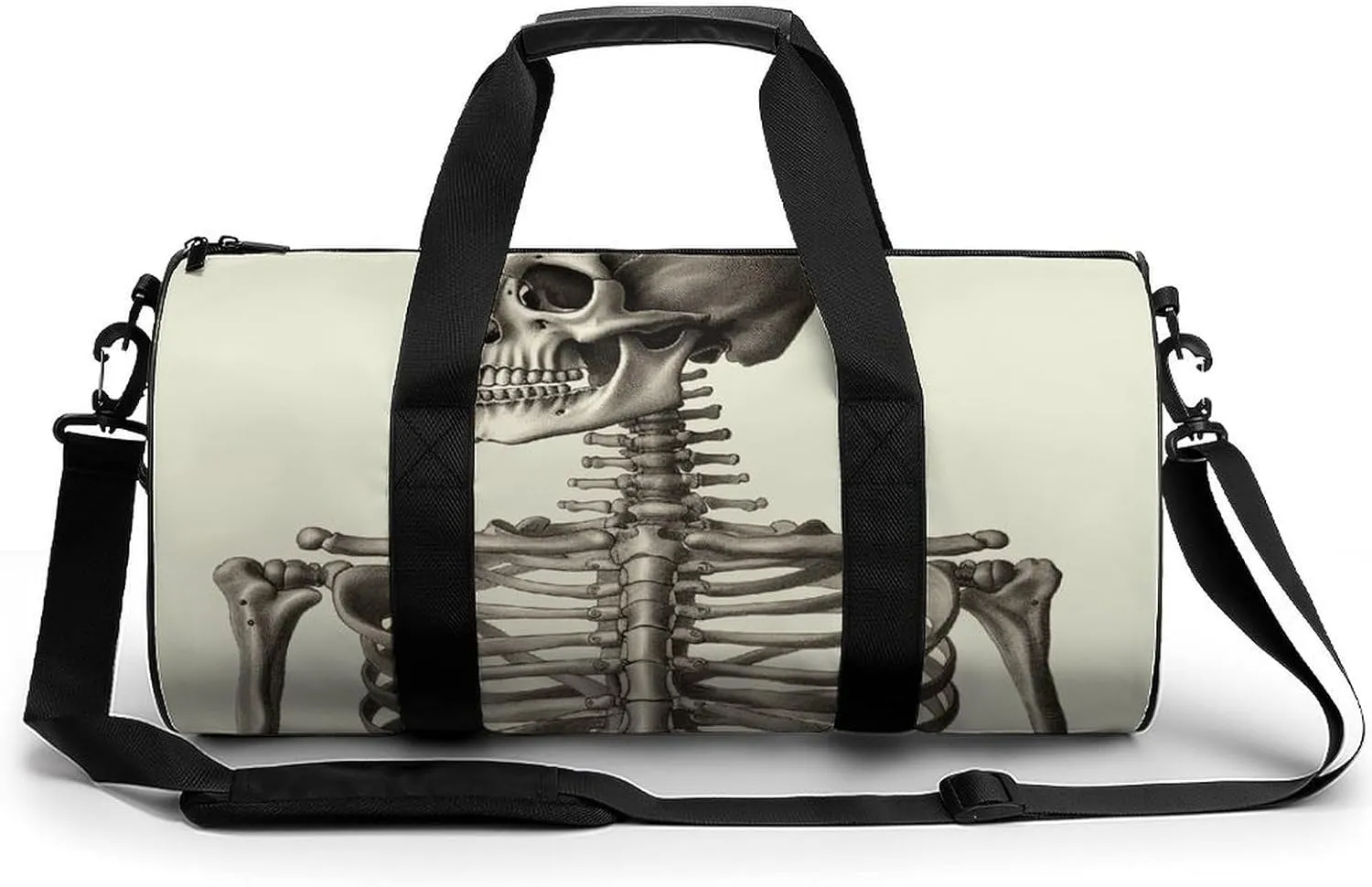 Gym Bag Human Skeleton Duffel Bag for Men Women Overnight Bag with Shoe Compartment Workout Bags