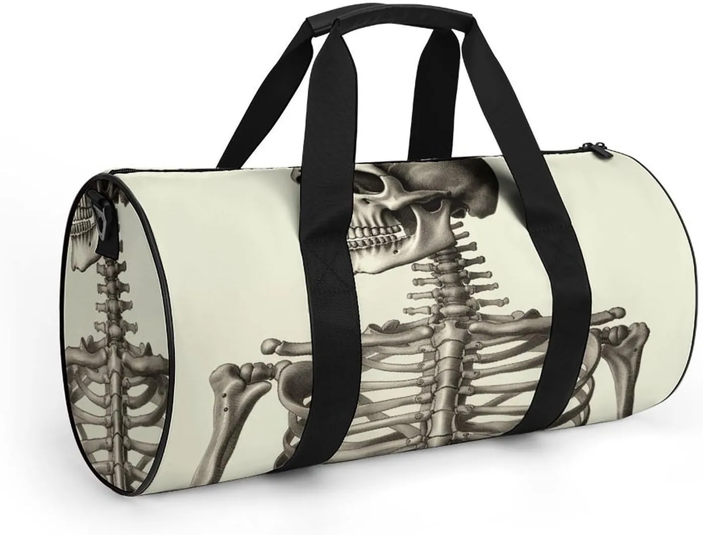 Gym Bag Human Skeleton Duffel Bag for Men Women Overnight Bag with Shoe Compartment Workout Bags