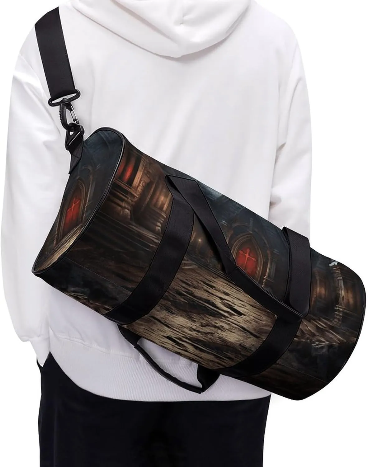 Gym Bag Old Crypt Duffel Bag for Men Women Overnight Bag with Shoe Compartment Workout Bags