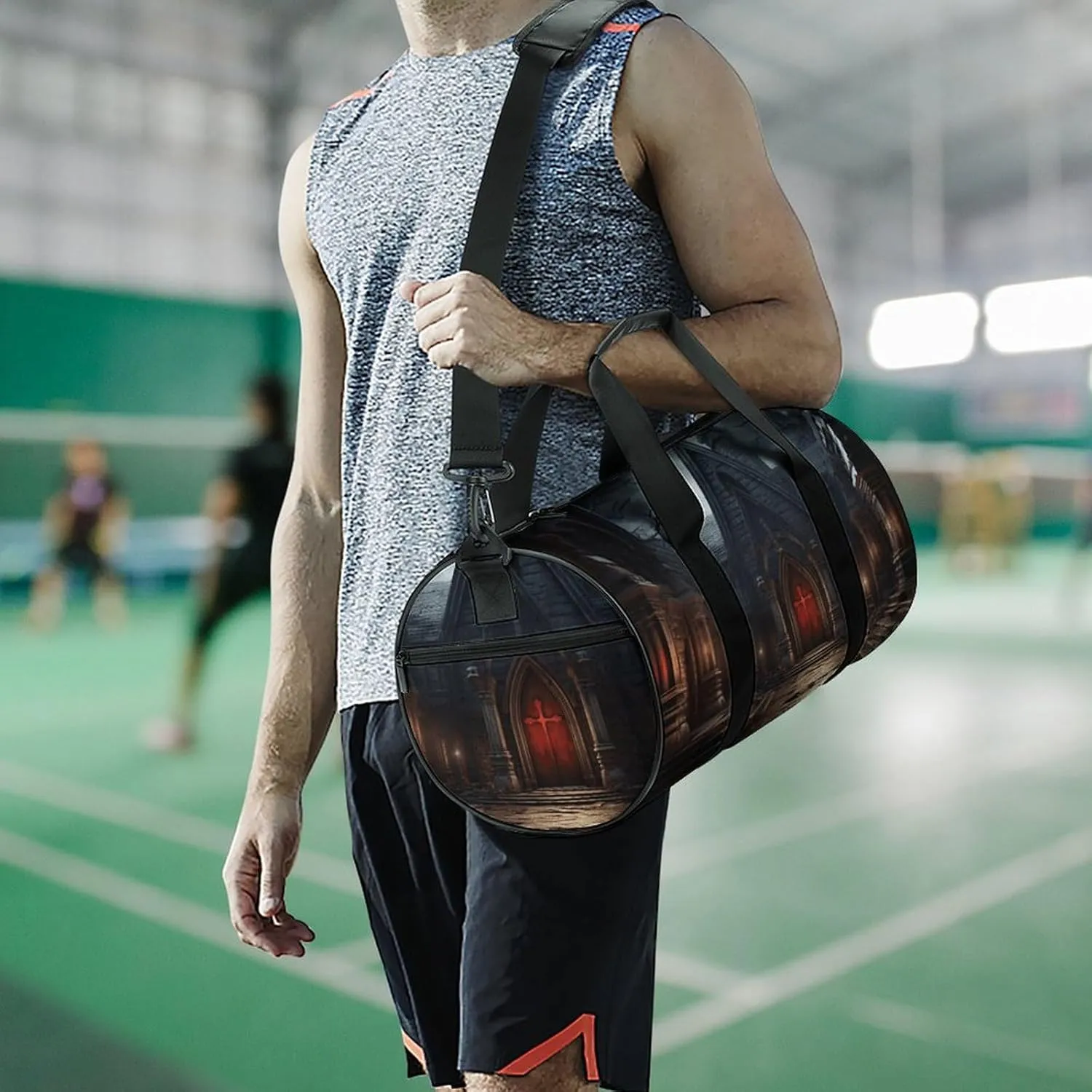 Gym Bag Old Crypt Duffel Bag for Men Women Overnight Bag with Shoe Compartment Workout Bags