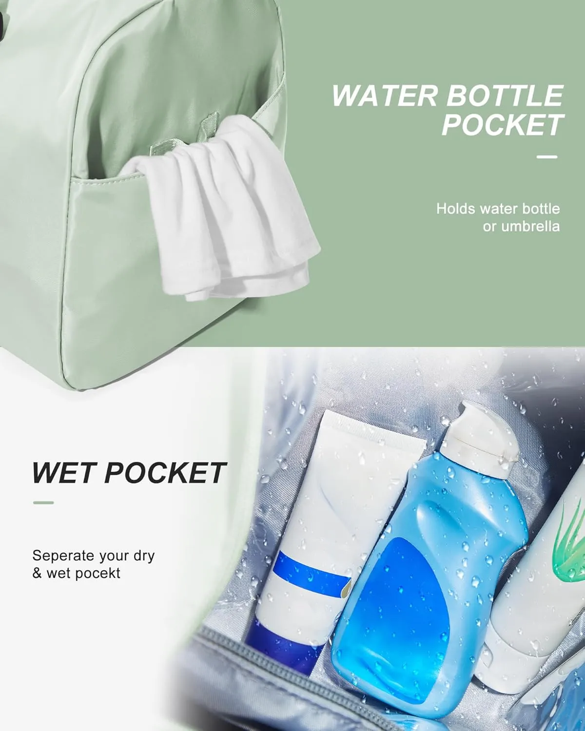Gym Bag Womens Mens with Shoes Compartment and Wet Pocket Travel Duffel Bag for Women for Plane Sport Gym Tote Bags Swimming Yoga Small Waterproof Weekend Overnight Carry on Bag Hospital Holdalls