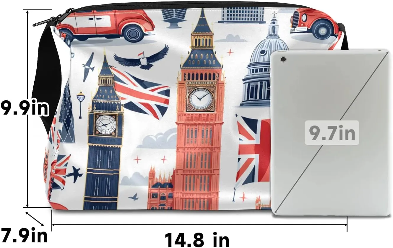 Gym Bags for Men 14.8 Inch Lightweight Carry On Bags for Airplanes Waterproof Duffle Bag for Travel, Country City Patterns