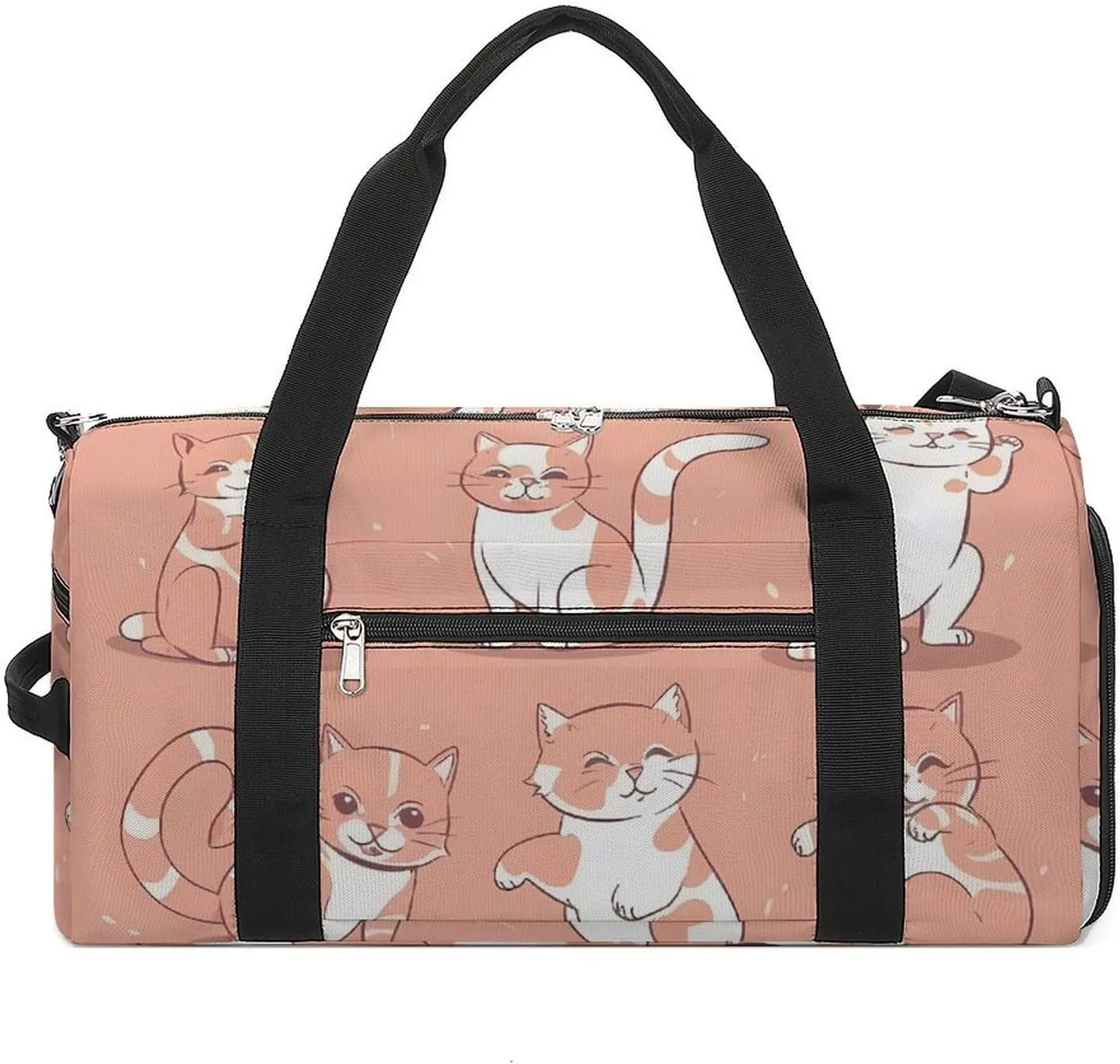 Gym Bags for Men Women Cat's Movements Are Different Duffle Bag Travel Overnight Bag with Shoe Compartment Tote Bags
