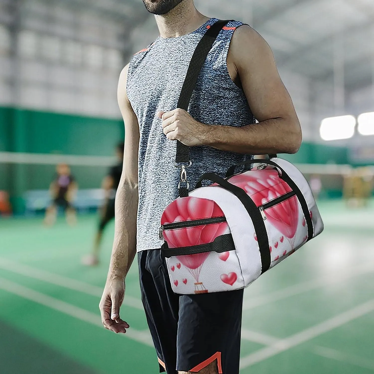 Gym Bags for Men Women Shaped Balloon Duffle Bag Travel Overnight Bag with Shoe Compartment Tote Bags