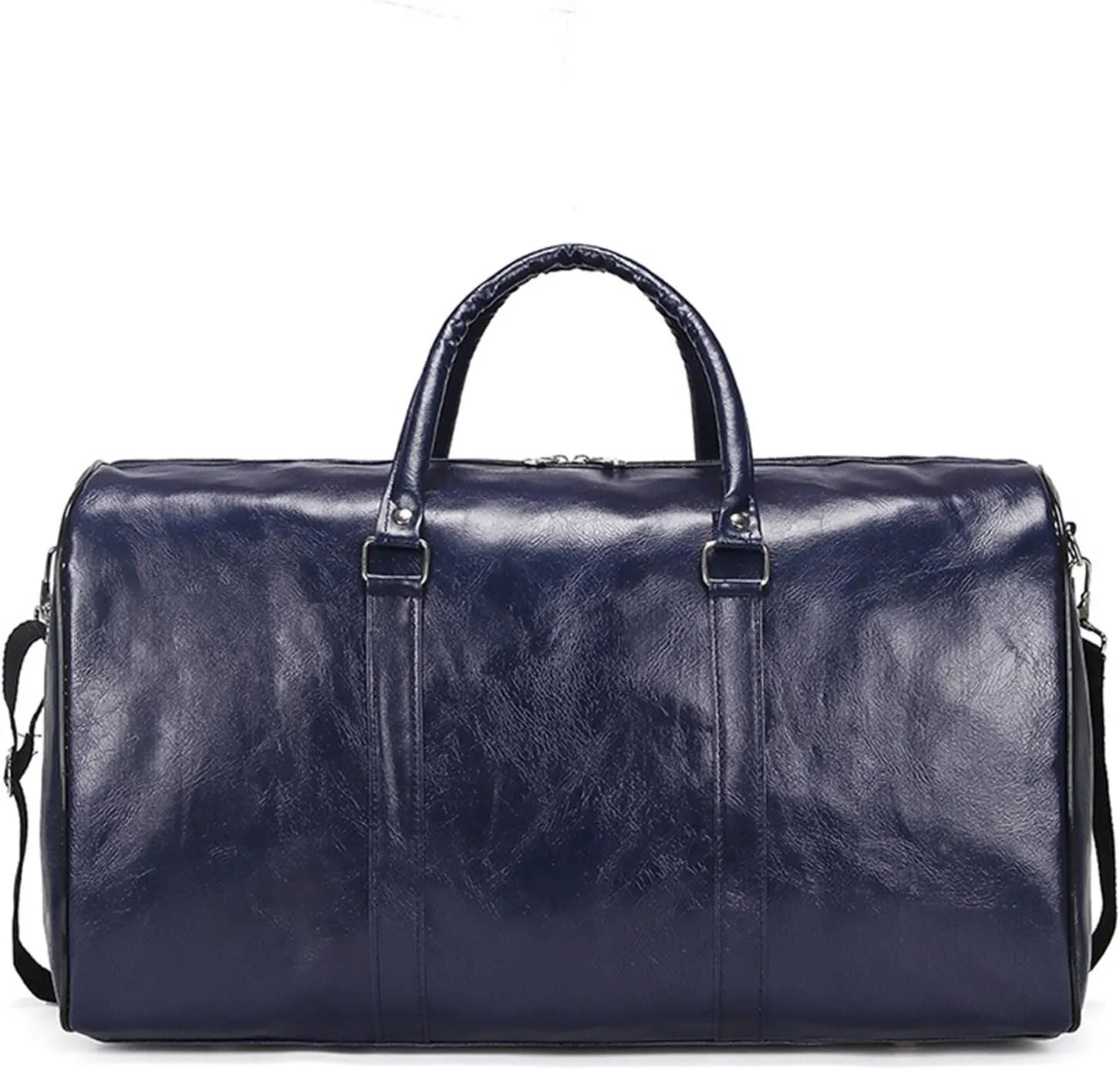 Gym Bags Large Capacity Short-Distance Travel Bag Women Soft PU Leather Travel Bag Duffel Bag Casual Men Sports Fitness Handbag (Color : Gray) (Grey)