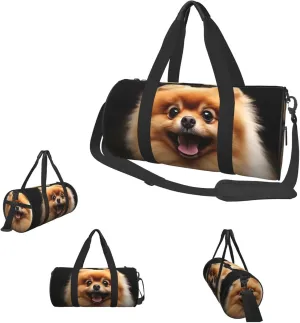 Gym Bags Small Pomeranian Duffel Bag Overnight Bag with Shoe Compartment Carryon Bag for Men Women