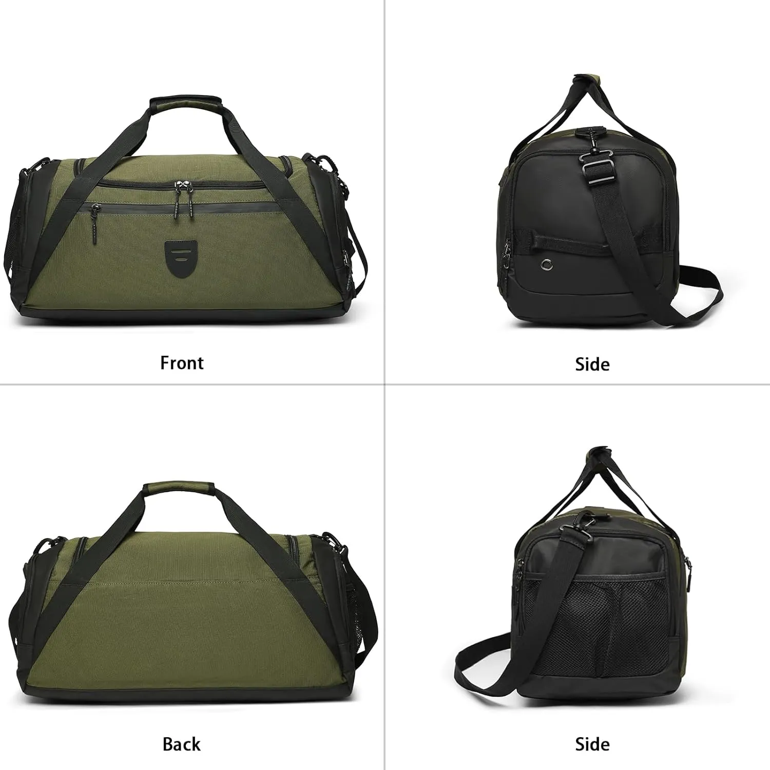 Gym Duffle Bags For Men & Women, Large Duffle Bag For Men Travel, Weekend Overnight Bag With Shoe Compartment & Wet Pocket, Water Resistant Sports Duffle Bag Gymbag A-TD-003-Green