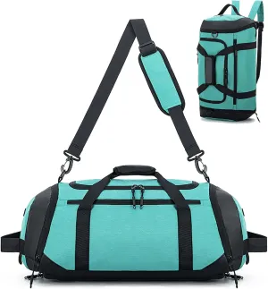 Gym Duffle Bags Gym Bag for Men Travel Duffle Bag With Shoe Compartment Wet Pocket Sports Duffle Bag Weekender Overnight Backpack (Green)