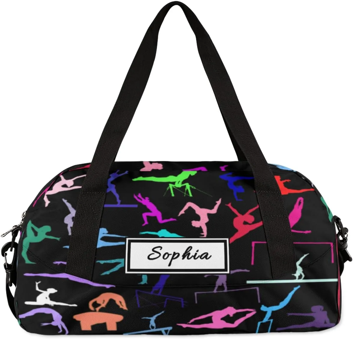 Gymnastics Custom Kids Duffel Overnight Dance Bag for Girls Personalized Dance Duffle Bag for Women Girls Customized Kids Gifts