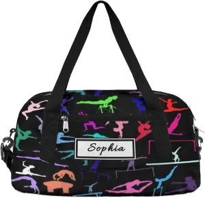 Gymnastics Custom Kids Duffel Overnight Dance Bag for Girls Personalized Dance Duffle Bag for Women Girls Customized Kids Gifts