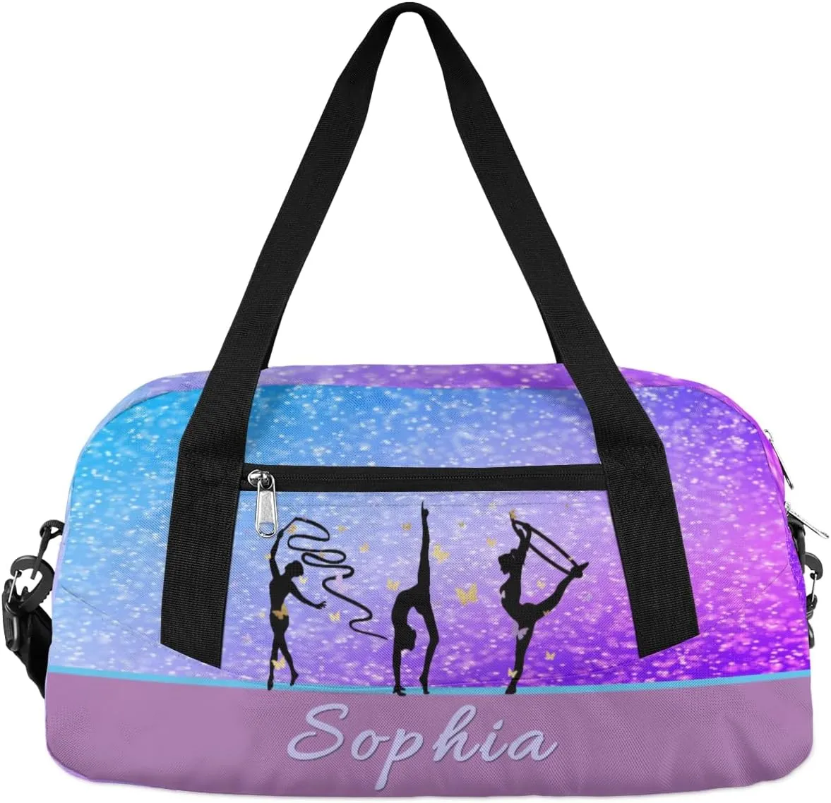 Gymnastics Custom Kids Duffel Overnight Dance Bag for Girls Personalized Dance Duffle Bag for Women Girls Customized Kids Gifts
