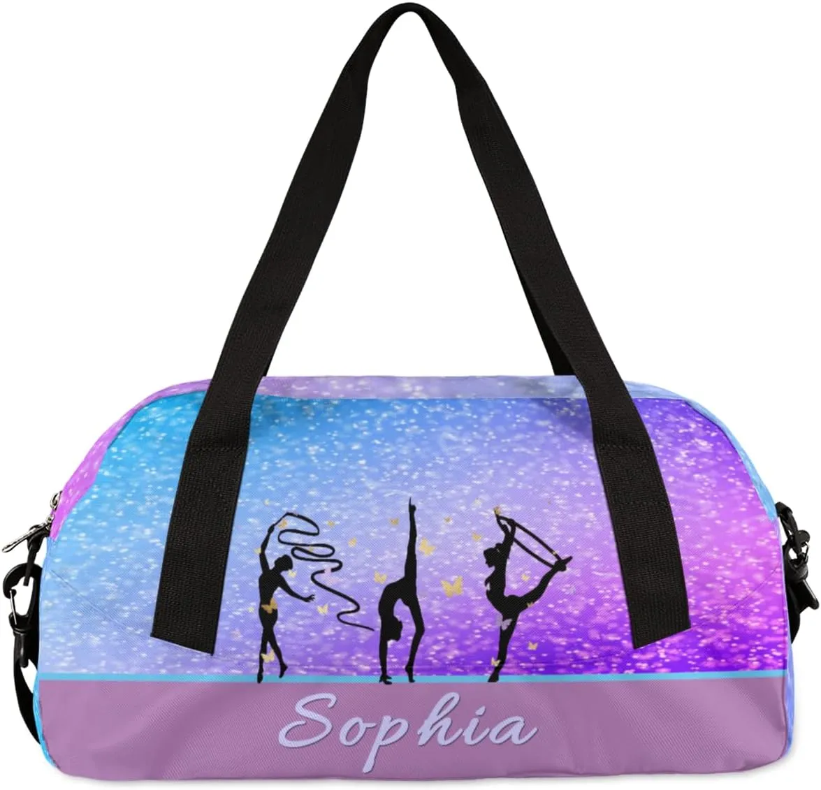 Gymnastics Custom Kids Duffel Overnight Dance Bag for Girls Personalized Dance Duffle Bag for Women Girls Customized Kids Gifts