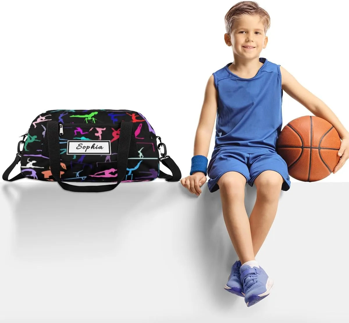 Gymnastics Custom Kids Duffel Overnight Dance Bag for Girls Personalized Dance Duffle Bag for Women Girls Customized Kids Gifts