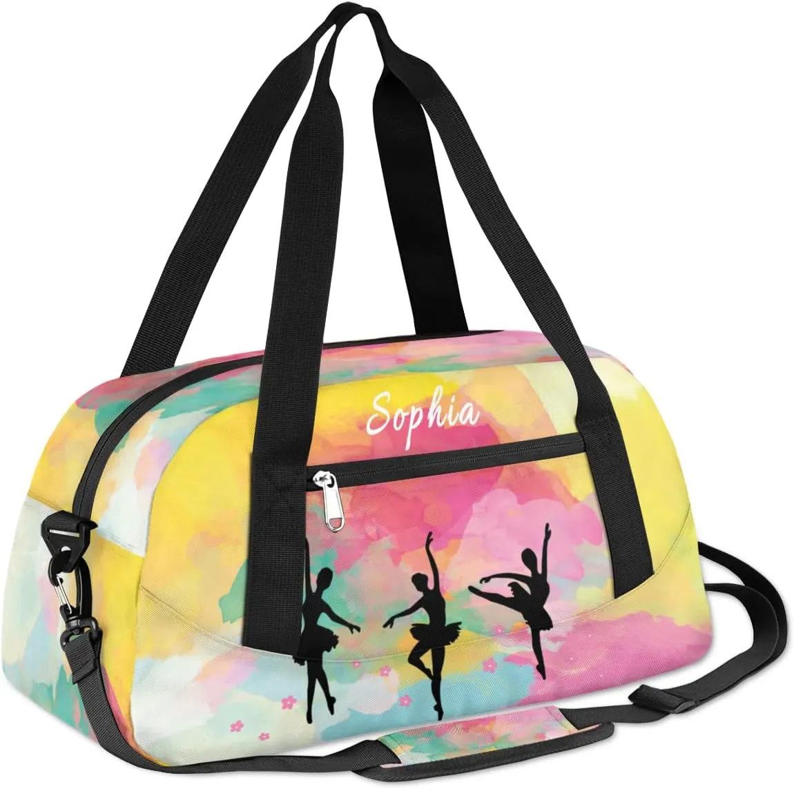 Gymnastics Custom Kids Duffel Overnight Dance Bag for Girls Personalized Dance Duffle Bag for Women Girls Customized Kids Gifts