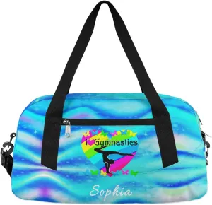 Gymnastics Custom Kids Duffel Overnight Dance Bag for Girls Personalized Dance Duffle Bag for Women Girls Customized Kids Gifts