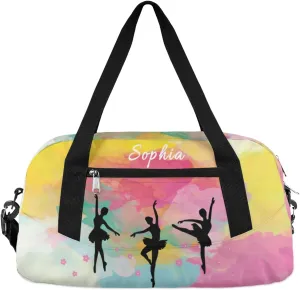 Gymnastics Custom Kids Duffel Overnight Dance Bag for Girls Personalized Dance Duffle Bag for Women Girls Customized Kids Gifts
