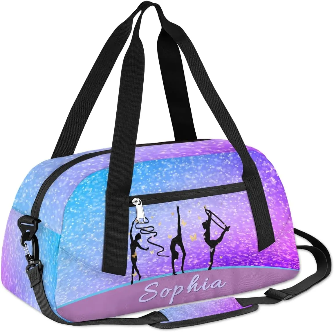 Gymnastics Custom Kids Duffel Overnight Dance Bag for Girls Personalized Dance Duffle Bag for Women Girls Customized Kids Gifts