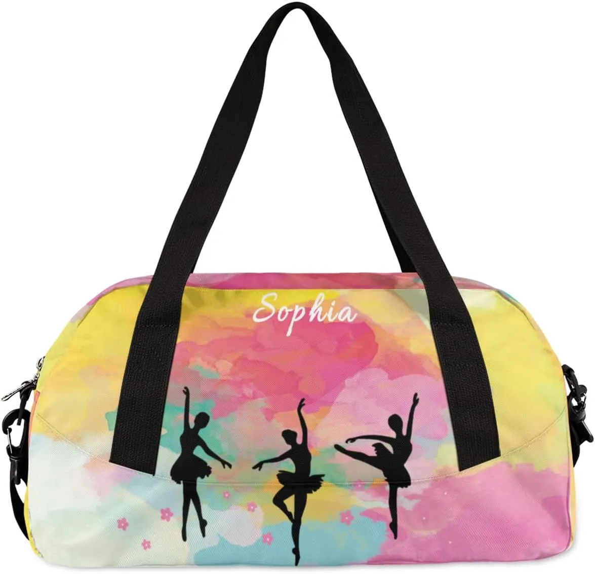 Gymnastics Custom Kids Duffel Overnight Dance Bag for Girls Personalized Dance Duffle Bag for Women Girls Customized Kids Gifts