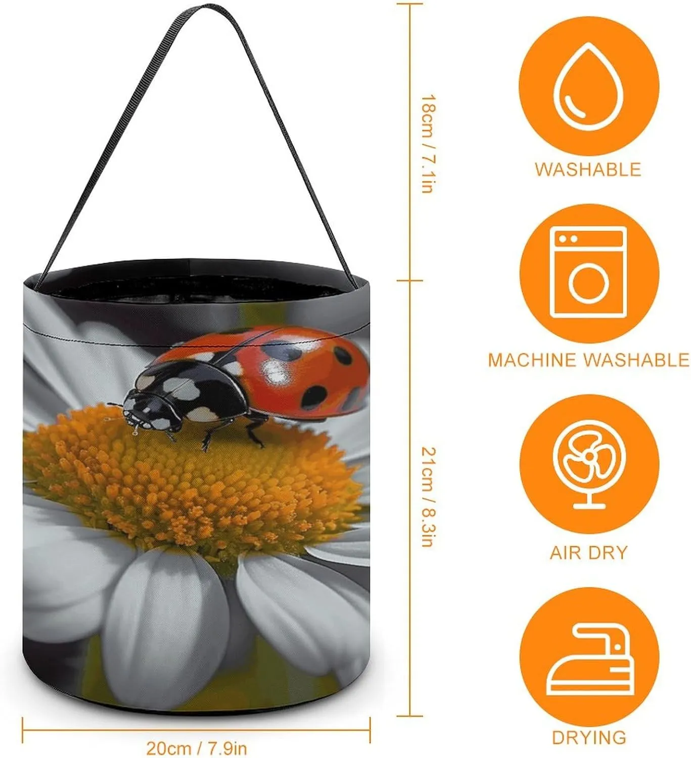 Halloween Candy Bucket,Halloween Trick Or Treat Bags,Eiffel Tower Paris Printed Collapsible Reusable Candy Basket