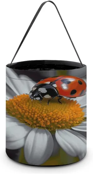 Halloween Candy Bucket,Halloween Trick Or Treat Bags,Eiffel Tower Paris Printed Collapsible Reusable Candy Basket
