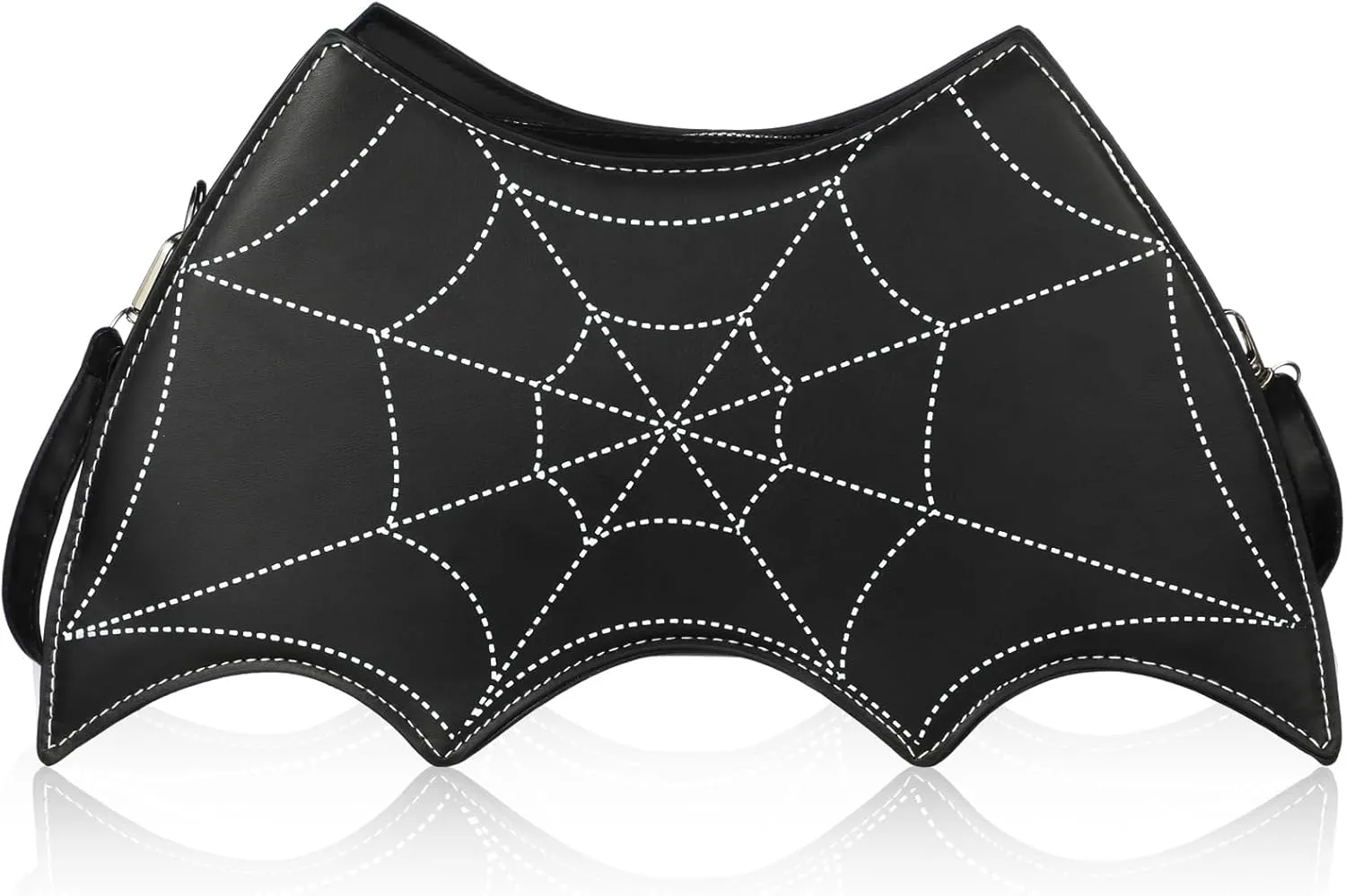 Halloween Purse Bat Wing Shoulder Bag Novelty Gothic Crossbody Bag PU Leather Horror Spooky Handbag for Women