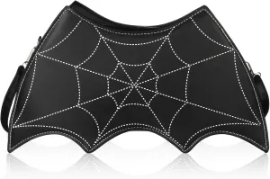 Halloween Purse Bat Wing Shoulder Bag Novelty Gothic Crossbody Bag PU Leather Horror Spooky Handbag for Women