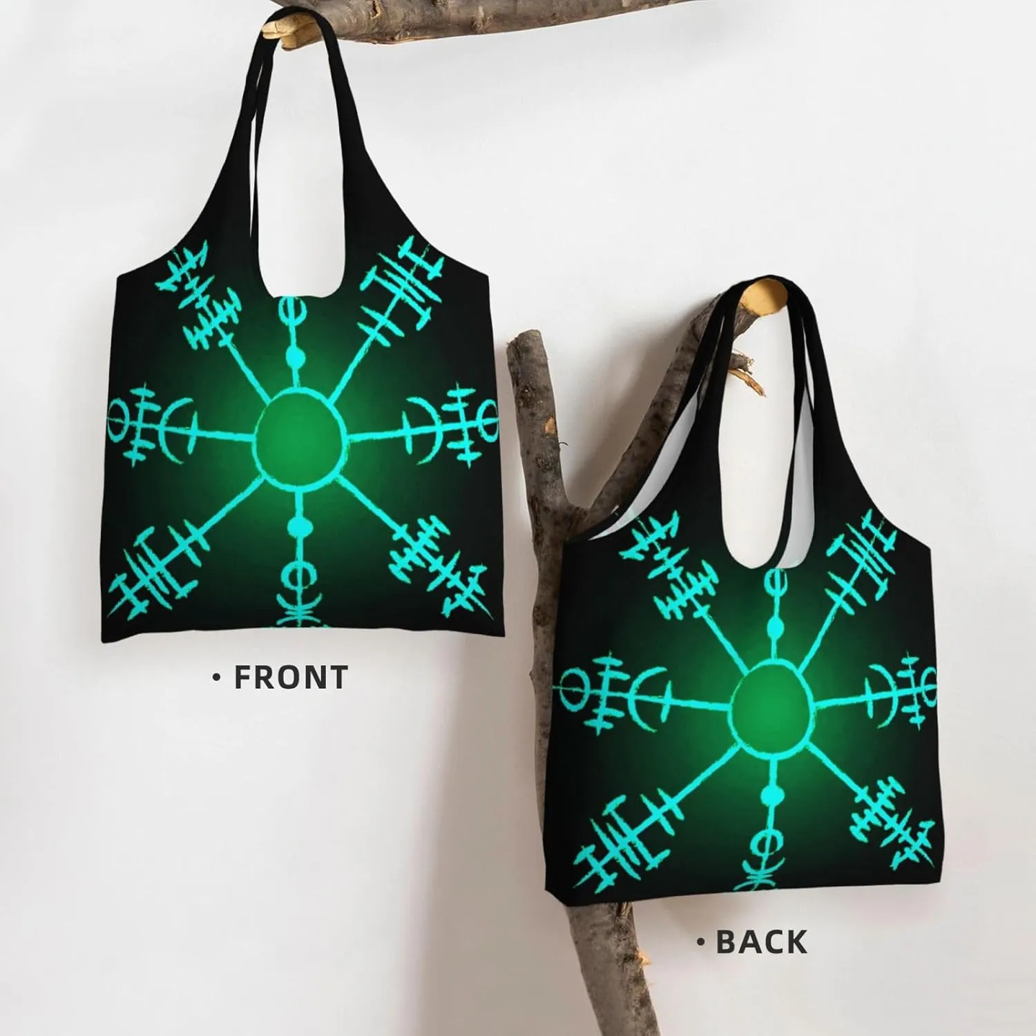 halloween spider web black Canvas Tote Bags Reusable Shopping Bag Handbag for Shopper Beach Gifts