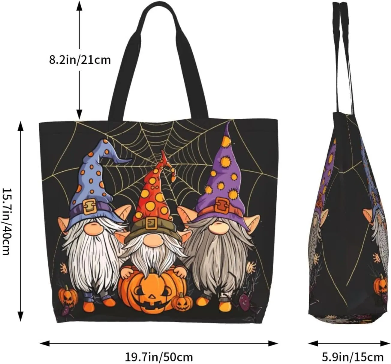 Halloween Tote Bags Large Women Reusable Shoulder Travel Shopping Gift Bags