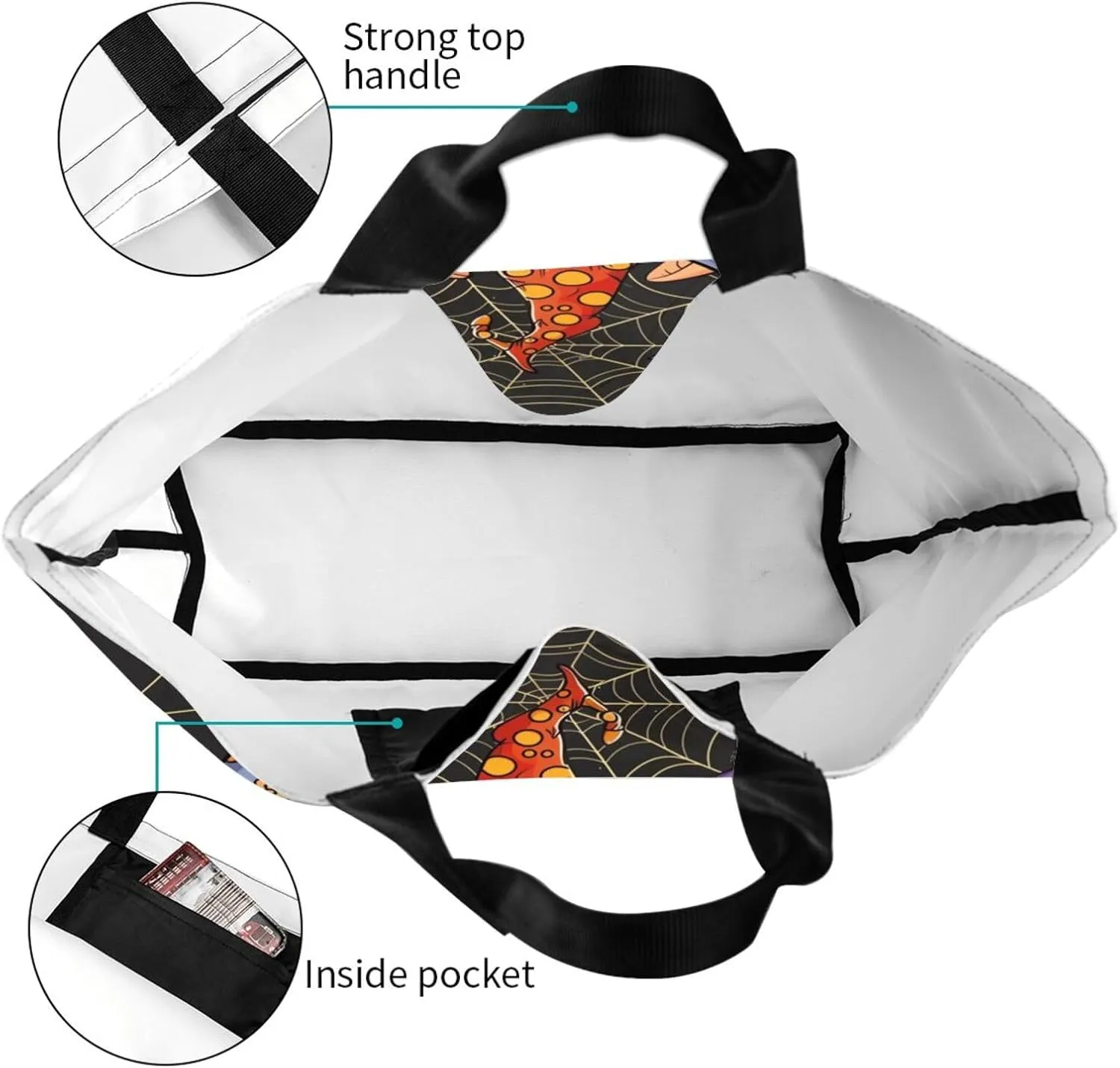 Halloween Tote Bags Large Women Reusable Shoulder Travel Shopping Gift Bags