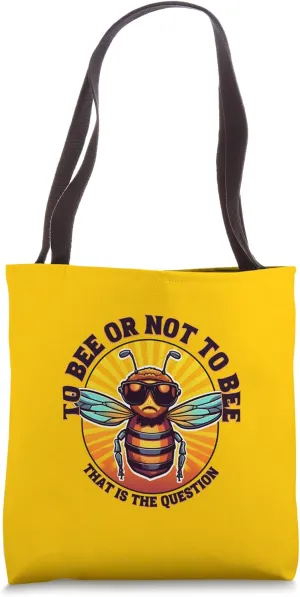 Hamlet Bee Question Quotation Soliloquy Shakespeare Tragedy Tote Bag