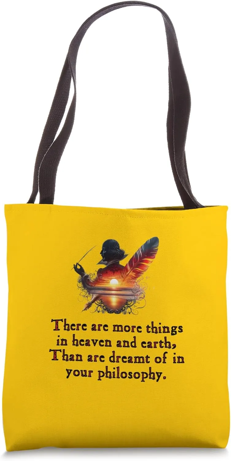 Hamlet Quotation Heaven Earth Philosophy William Shakespeare Tote Bag
