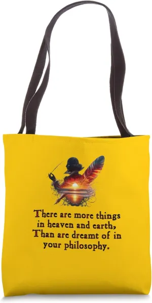 Hamlet Quotation Heaven Earth Philosophy William Shakespeare Tote Bag