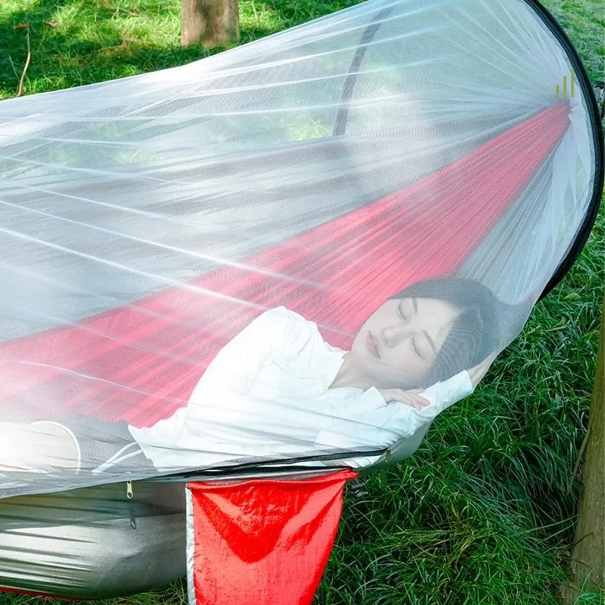 Hammock Camping, Hammock Tent Strong Load Bearing Capacity, Mosquito Net Hammock Breathable and Mosquito Proof, Suitable for Outdoor Use(Blue,260 * 140cm)