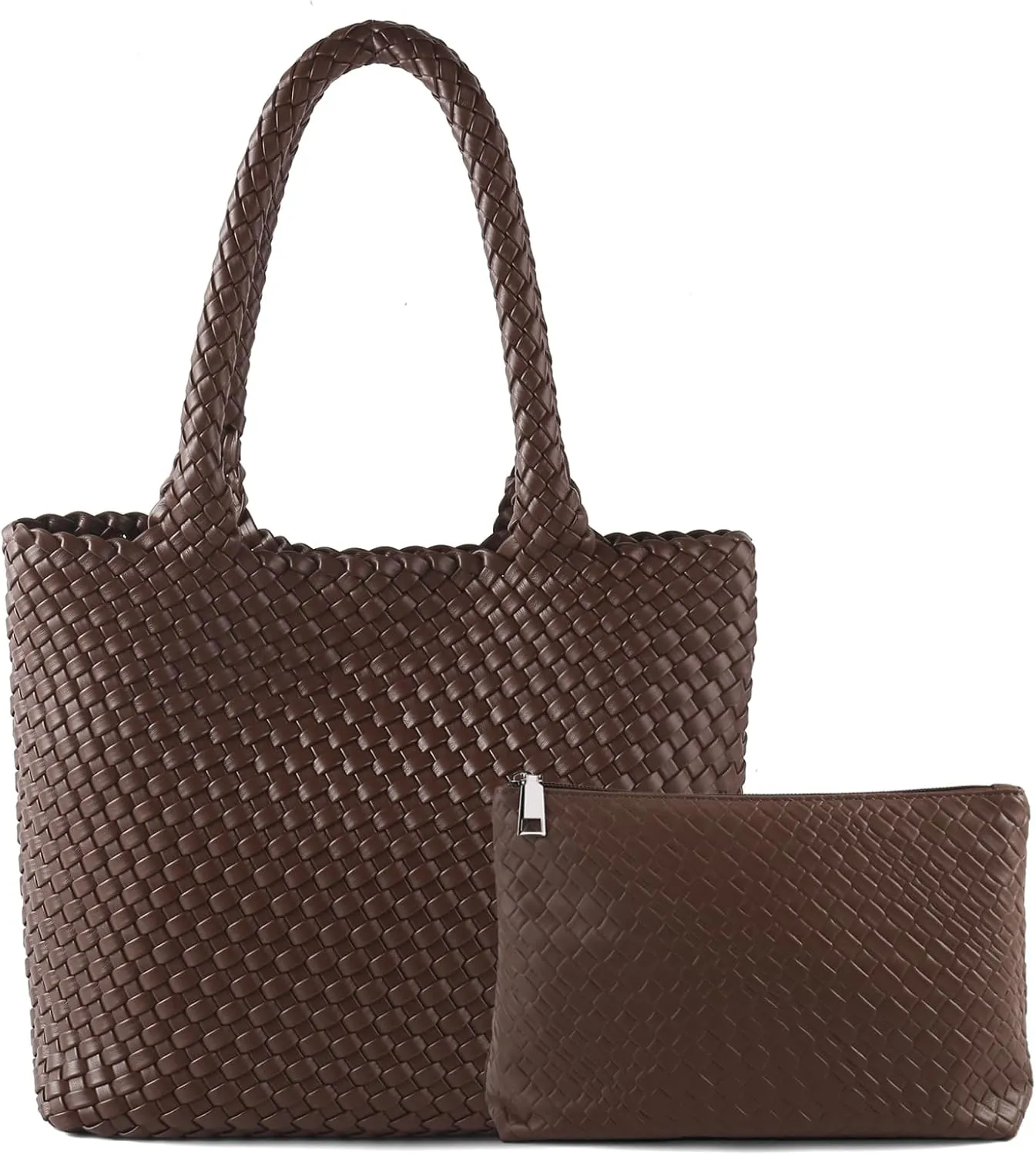 Hand Woven Bag Tote BagS For Women Top Handle Shoulder Vegan Leather Large Travel Beach Hobo Handbag
