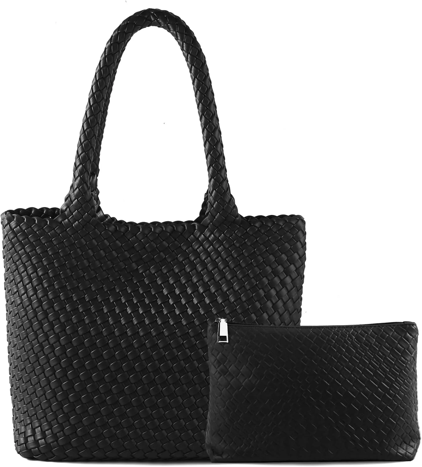 Hand Woven Bag Tote BagS For Women Top Handle Shoulder Vegan Leather Large Travel Beach Hobo Handbag