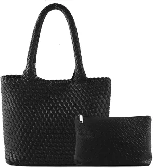 Hand Woven Bag Tote BagS For Women Top Handle Shoulder Vegan Leather Large Travel Beach Hobo Handbag