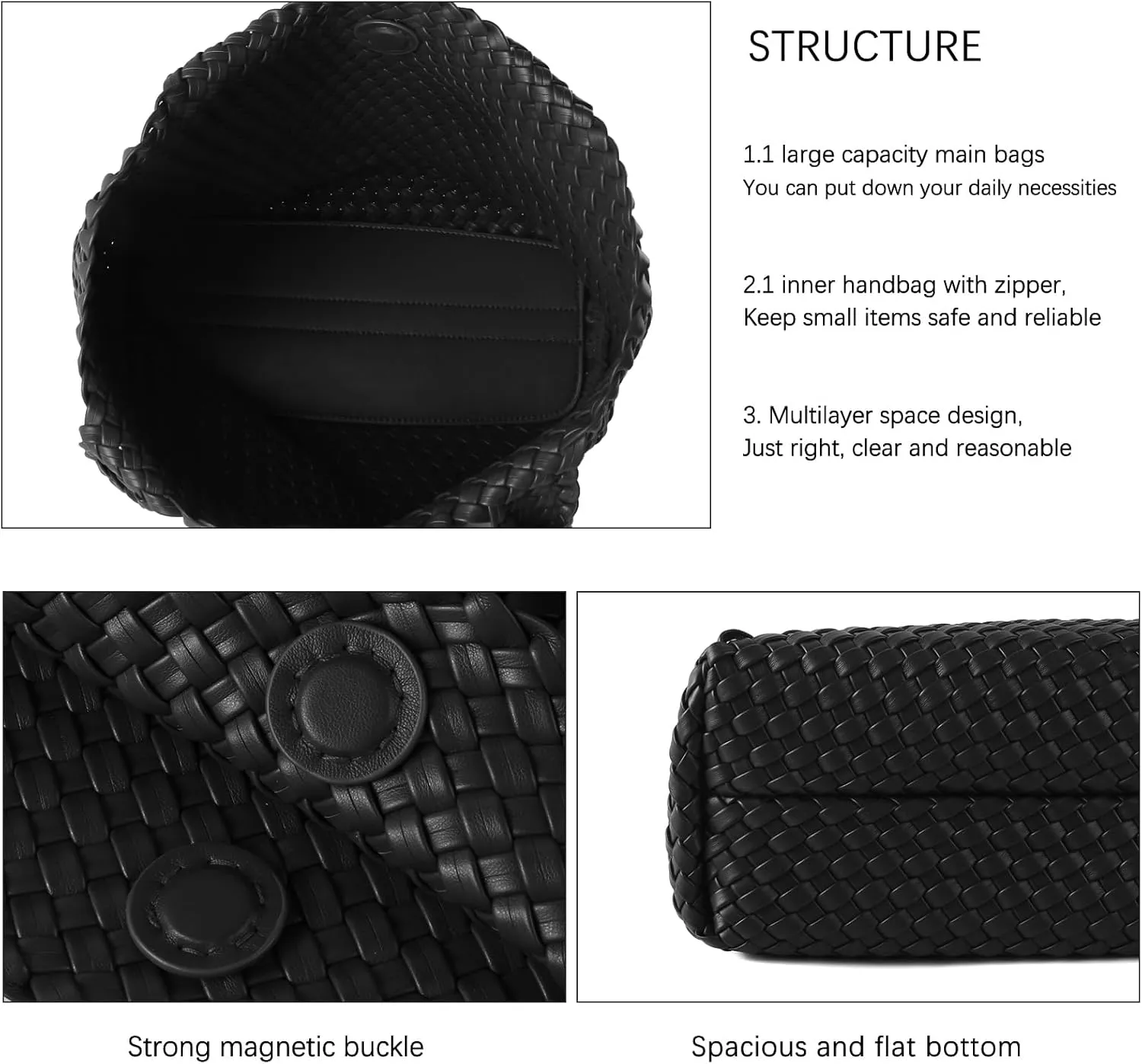 Hand Woven Bag Tote BagS For Women Top Handle Shoulder Vegan Leather Large Travel Beach Hobo Handbag