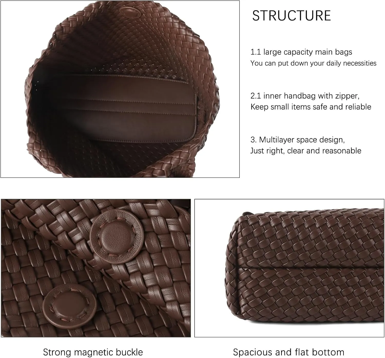 Hand Woven Bag Tote BagS For Women Top Handle Shoulder Vegan Leather Large Travel Beach Hobo Handbag
